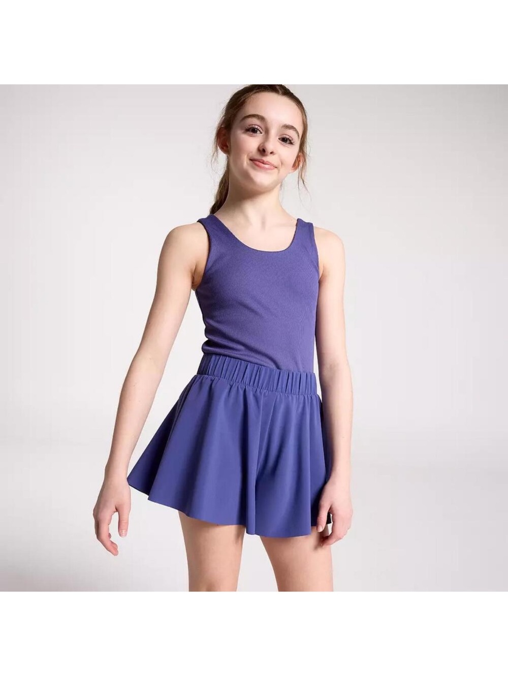 DSG Kids One-Piece Skort romper indigo blue size med 10-12